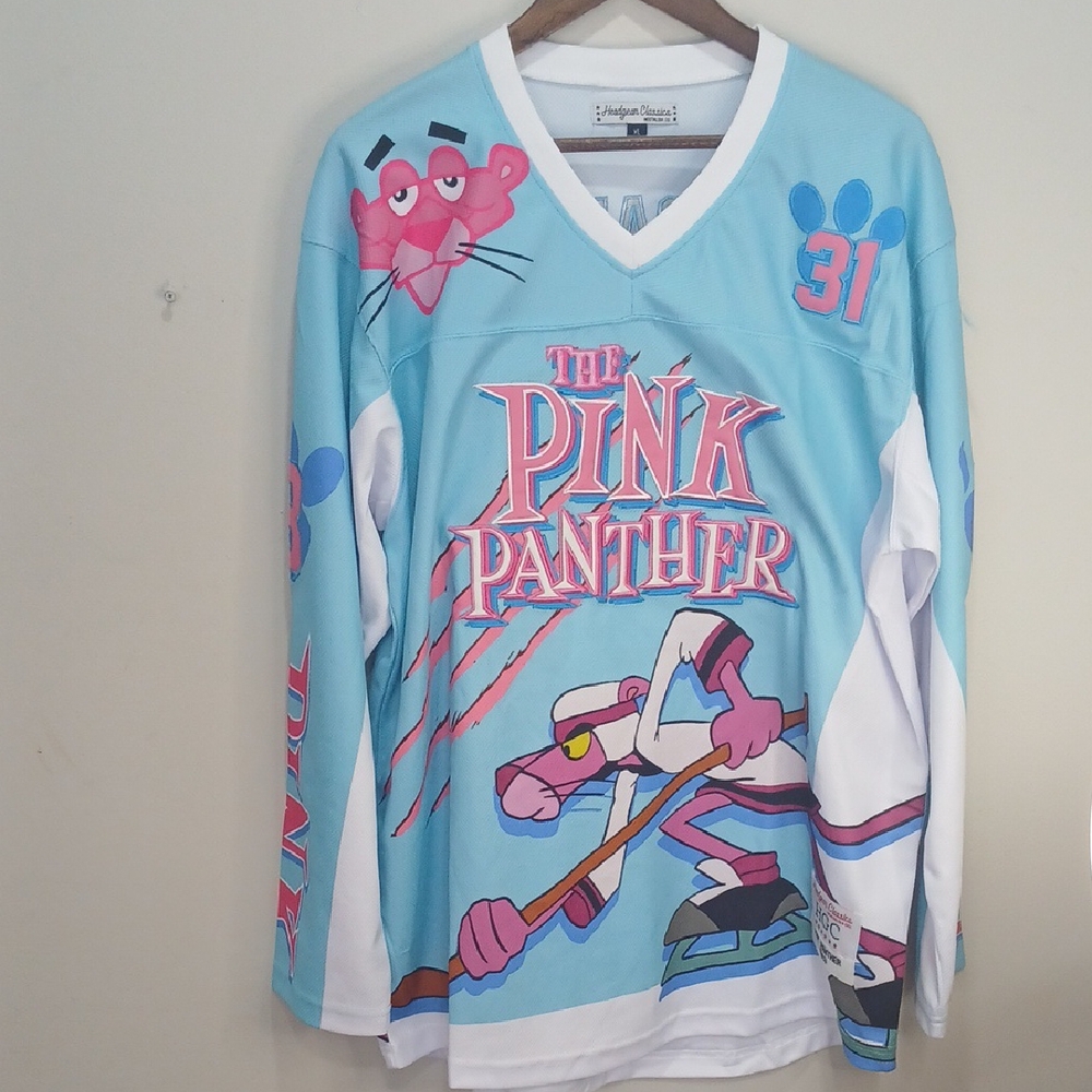 Pink Panther Women's Hockey Jersey - Blue and Pink